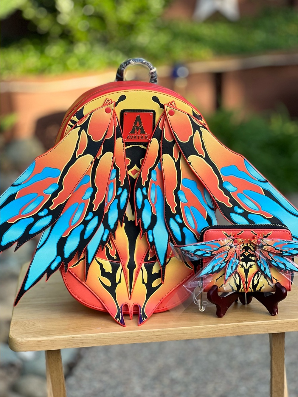 Loungefly Avatar Toruk Movable Wings Cosplay Mini Backpack and Wallet Set NWT
